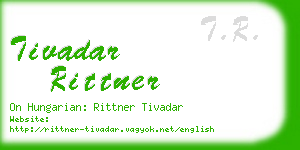 tivadar rittner business card